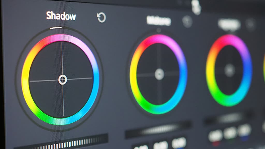Réglages colorimétrie dans logiciel montage